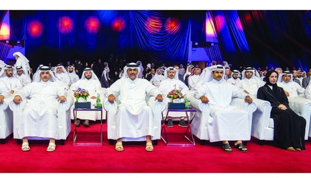 HE the Prime Minister and Minister of Interior Sheikh Khalid bin Khalifa bin Abdulaziz al-Thani attends the 10th anniversary celebration of the National Programme for Conservation and Energy Efficiency (Tarsheed) at the Sheraton Doha Hotel.