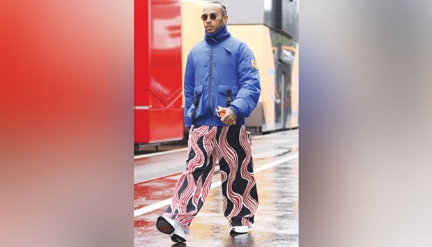 Mercedesu2019s British driver Lewis Hamilton is seen prior to the Formula One Austrian Grand Prix at the Red Bull Ring race track in Spielberg, Austria, yesterday. (AFP)