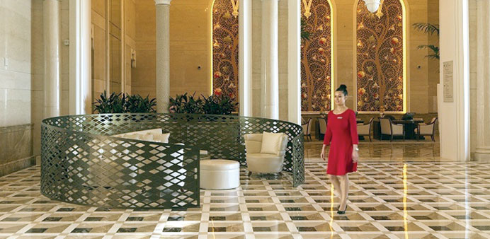 The Lady in Red of Marsa Malaz Kempinski, The Pearl u2013 Doha.
