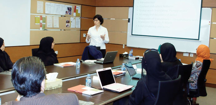 Participants in a class at TIIu2019s Language Centre.