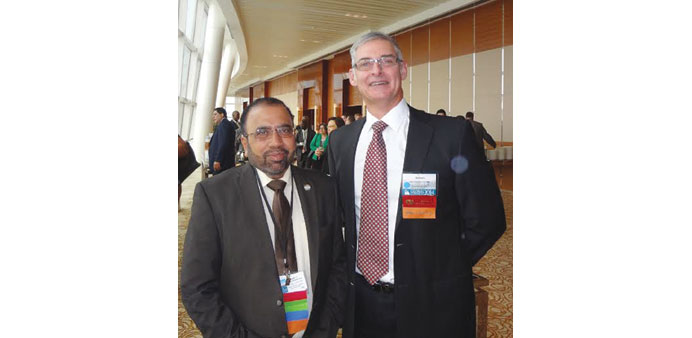 Anton van Wyk with Rajeswar Sundaresan at the conference.