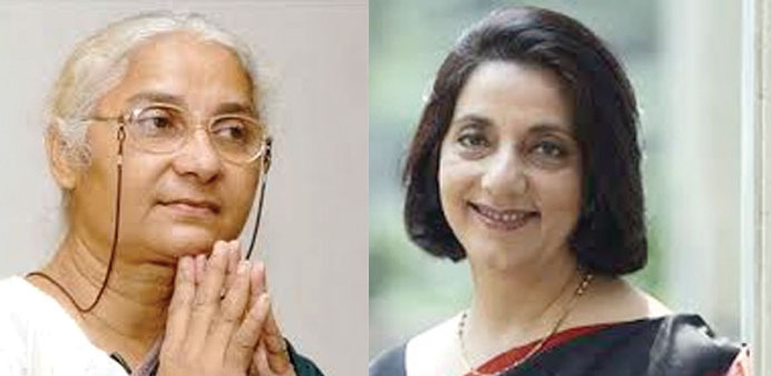 Patkar (left) and Sanyal: in election race
