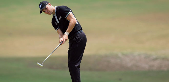 Martin Kaymer of Germany putts on the fifth hole during the second round of the 114th US Open at Pinehurst Club. (AFP)