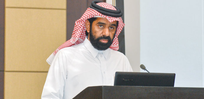 HE Dr al-Nabit addressing the workshop yesterday. 
