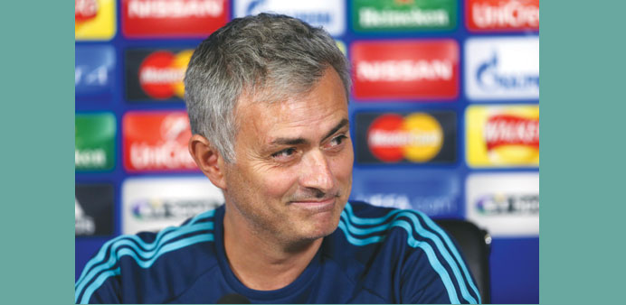 Chelsea manager Jose Mourinho during a press conference yesteday. (AFP)