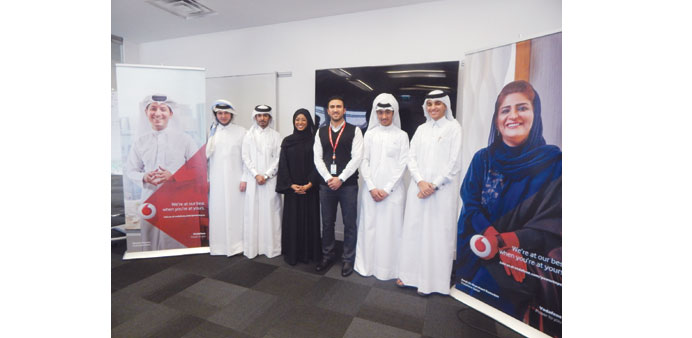Job shadow students at Vodafone Qatar.
