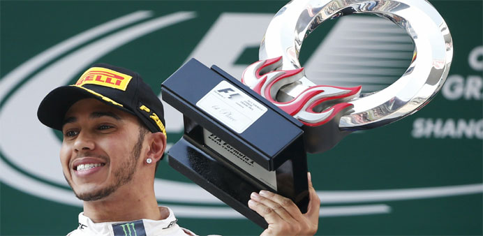 Mercedes Formula One driver Lewis Hamilton of Britain 