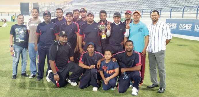 MCC players celebrate their win over Rawal County in the West End Park Ramadan Tournament.