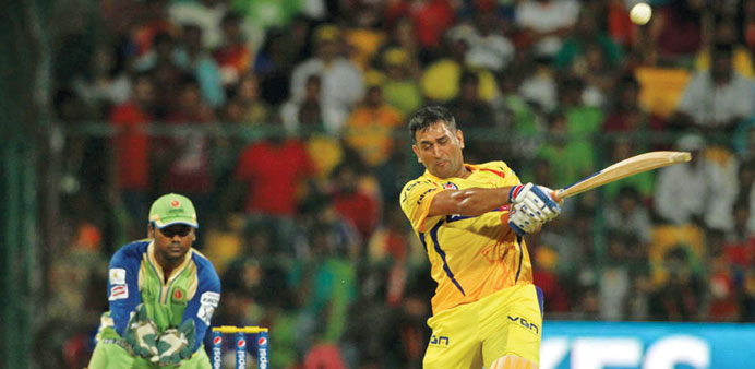 Chennai Super Kings captain Mahendra Singh Dhoni remained unbeaten on 49 off 28 balls. (BCCI)