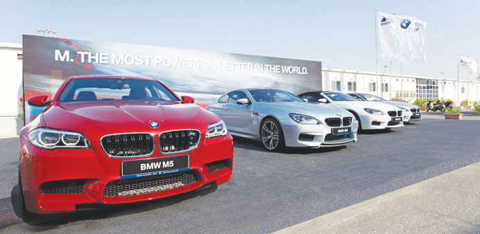The latest BMW M models lined up for the event.