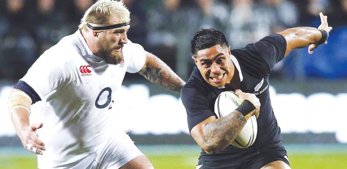 New Zealandu2019s Malakai Fekitoa gets away from Joe Marler of England during their final Test match in Hamilton yesterday. (Reuters)