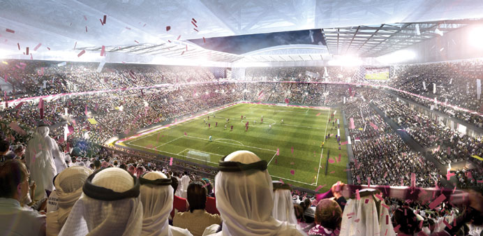 Artistu2019s impression of Al Rayyan Stadium.