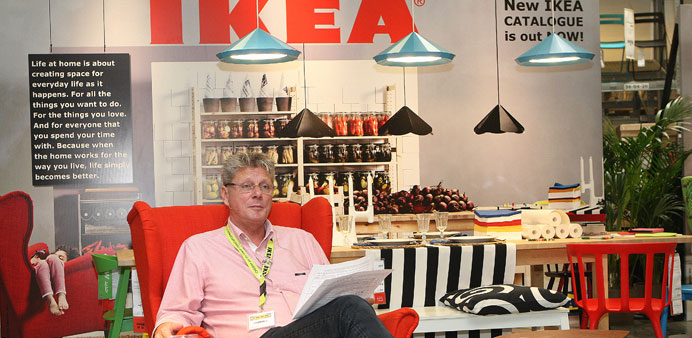 John Kersten giving details of Ikeau2019s 2014 catalogue yesterday.