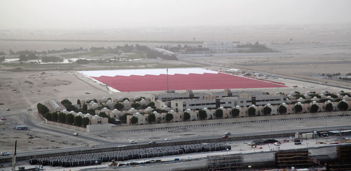 The largest flag in the world, measuring 101,000+sqm, spread across a huge area on the outskirts of the capital.