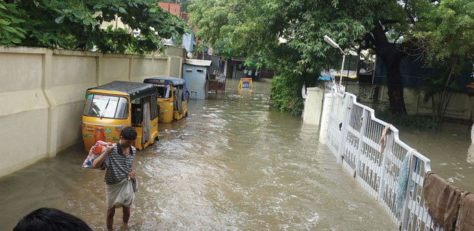 Hundreds of people have died in floods in Chennai since last month.