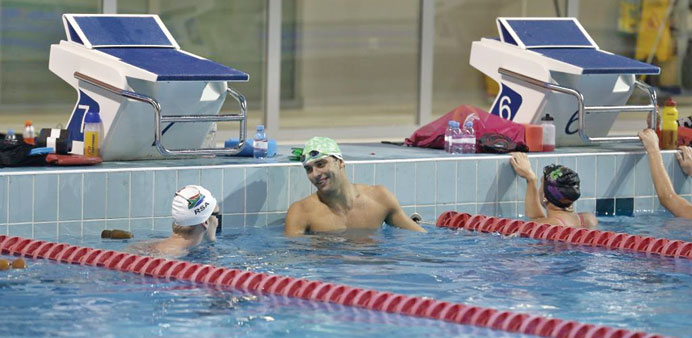 The South African swimming team used state-of-the-art training facilities at Aspetar.
