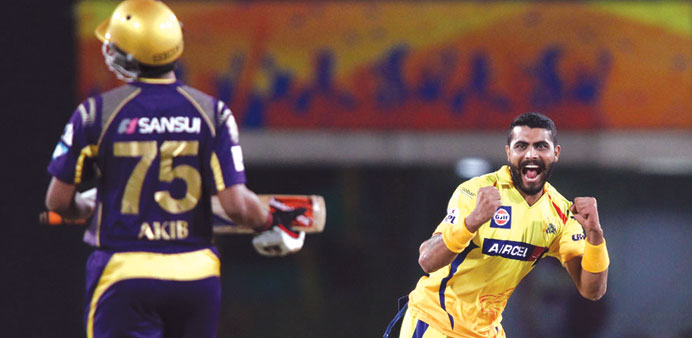 Chennai Super Kingsu2019 Ravindra Jadeja took four wickets against Kolkata Knight Riders.