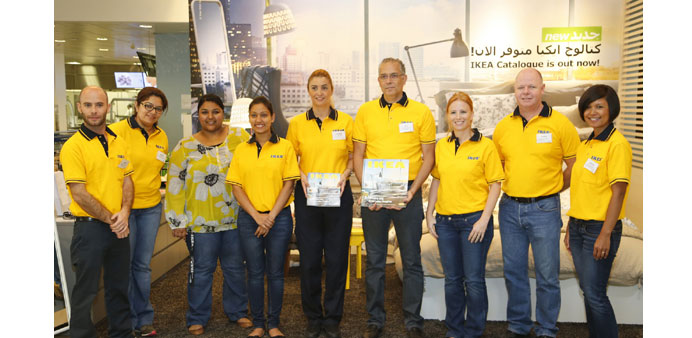 The Ikea marketing team at the catalogue launch in Qatar yesterday.  PICTURE: Jayaram