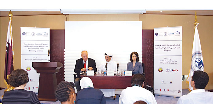 Stephen J Rapp, Fahad Saadoun al-Adhba and Susan L Ziadeh at the event.