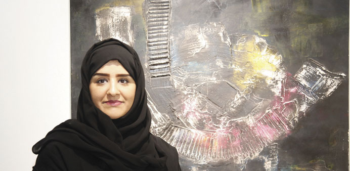 Ameera al-Aji has used black extensively in her works.