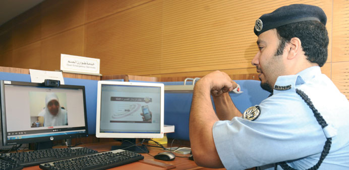 A MoI official in Emergency Services is seen delivering a service.