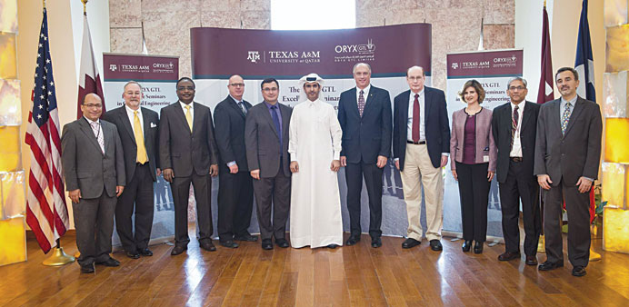 TAMU-Q and Oryx GTL officials after the signing ceremony.