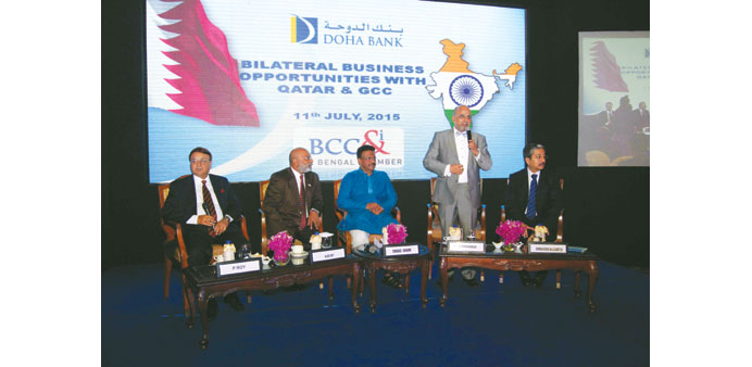 Seetharaman speaking at a knowledge sharing session on u201cOpportunities in Qatar and GCCu201c in Kolkata, India recently.