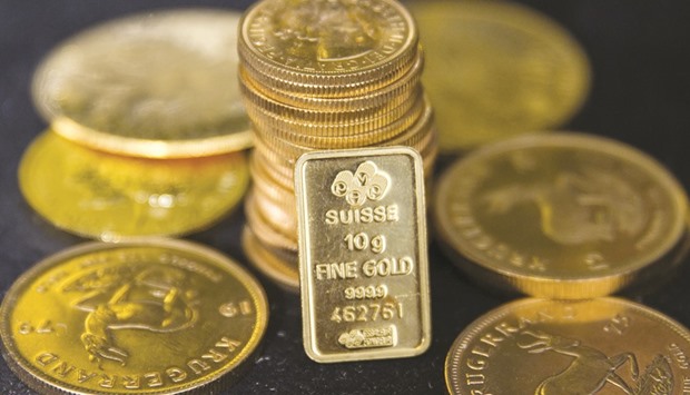 Gold bullion is displayed at Hatton Garden Metals precious metal dealers in London. Bullion has rallied 27% this year, aided by the low interest-rate environment in the US, negative rates in Japan and parts of Europe, and demand for havens caused by the UKu2019s Brexit vote.
