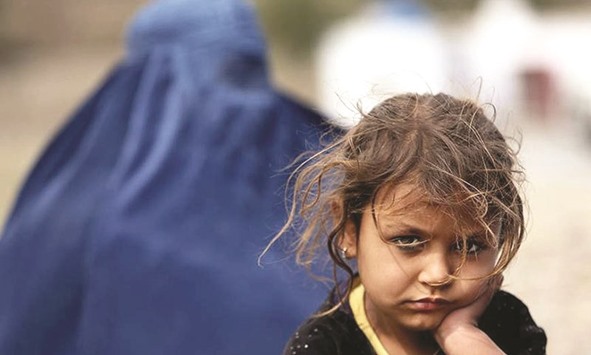 An Afghan refugee child.