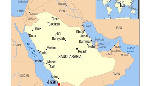 The incident happened in the Jazan region, the civil defence agency said on Twitter.