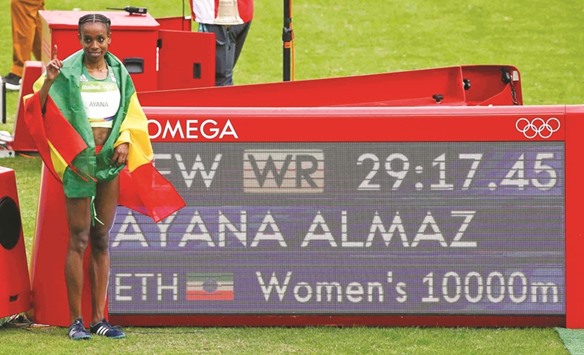 Almaz Ayana of Ethiopia
