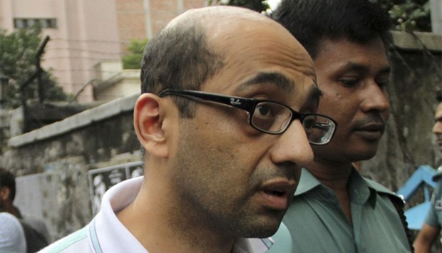 British national Hasnat Karim leaves after his court appearance in the Bangladesh capital Dhaka.