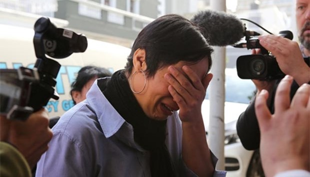 Celeste Nurse, the biological mother of Zephany Nurse, reacts after the woman who kidnapped her baby in 1997 was sentenced at the Cape Town High Court on Monday.