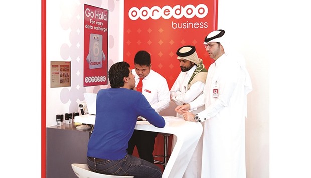 A business kiosk in one of the Ooredoo shops.