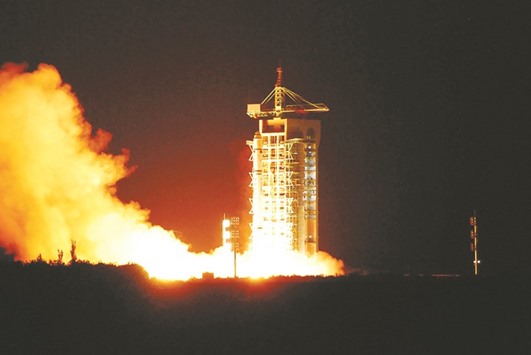 Chinau2019s quantum satellite u2013 nicknamed Micius u2013 blasts off from the Jiuquan satellite launch centre in Chinau2019s northwest Gansu province.