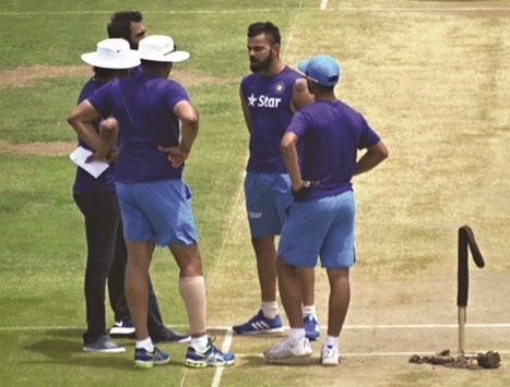 File picture of the Indian cricketers during a practice sessions at Sir Vivian Richards Stadium in Antigua.