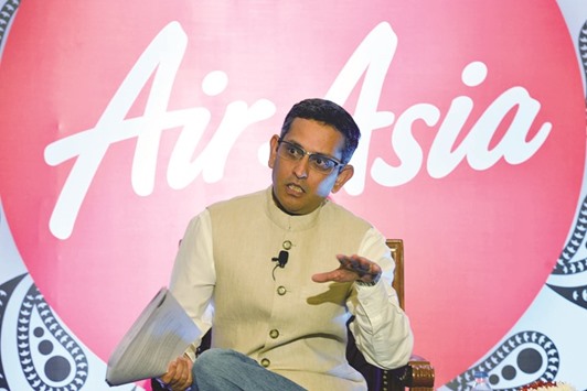 AirAsia CEO Amar Abrol addresses a press conference in Bengaluru yesterday. The airline has international expansion in mind, but its focus for now is to increase its fleet size to 20, Abrol said.