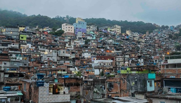 A view of the favelas (slums) in Rio de Janeiro