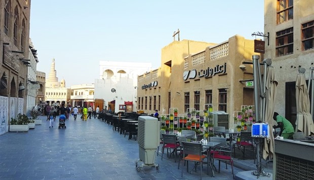 Majority of the visitors at Souq Waqif during the  summer are from Saudi Arabia.