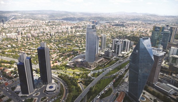 The business and financial district of Levent is seen from the Sapphire Tower in Istanbul. The Turkish business community is feeling optimistic after the coup attempt and have launched a campaign to counter ongoing disinformation on what happened and whatu2019s happening in the country.