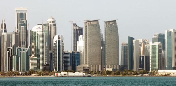 City skyscrapers stand on the skyline in Doha (file). The Doha Hotel Construction Overview report by u2018TOPHOTELPROJECTSu2019 reveals that Dohau2019s busiest year for hotel openings is forecast to be 2017 with 14 new properties entering the market.