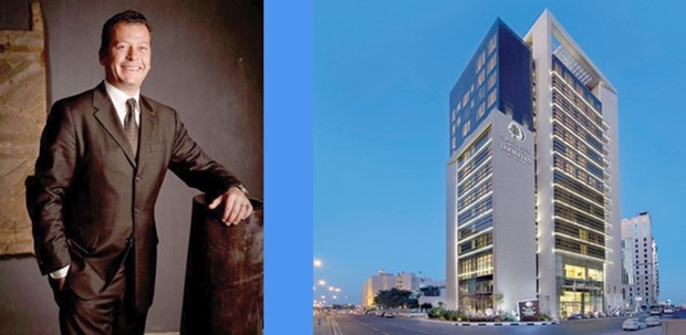 WAY TO GO:  Christian Muth, General Manager, Double Tree by Hilton Doha u2013 Old Town. Right:  Double Tree by Hilton Doha u2013 Old Town.