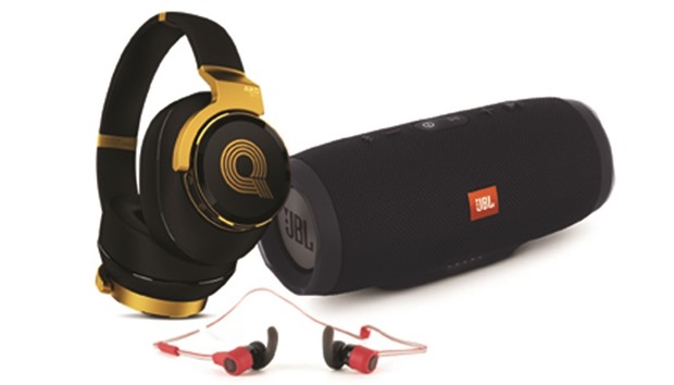 The JBL and AKG products which won the EISA awards.