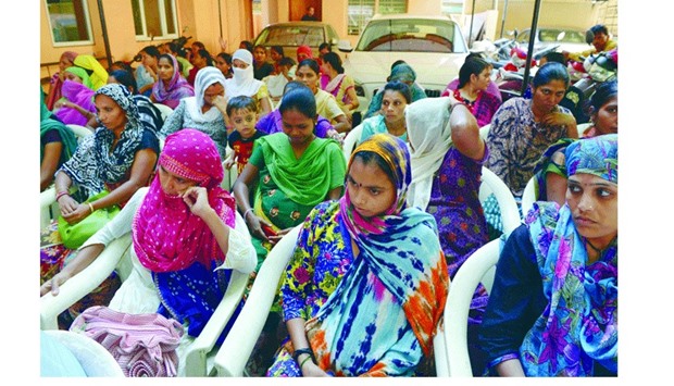 An October 29, 2015 photo of surrogate mothers at a peaceful protest on the campus of Dr Nayana Patelu2019s Kaival Hospital in Anand, some 90km from Ahmedabad.
