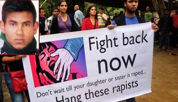 (inset) Delhi Gang-rape convict Vinay Sharma