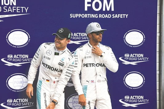 Rosberg (left) had won the opening four races of the season and led Hamilton by 43 points. However, the momentum shift in the last eight races has given the Brit a 19-point lead in the standings.