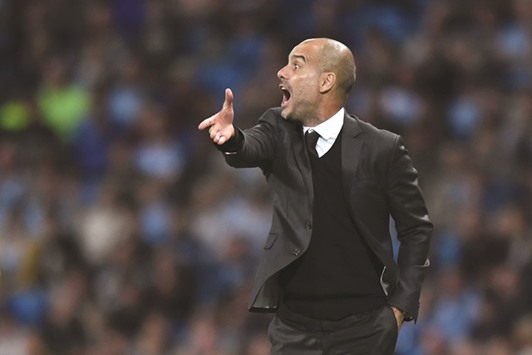 File picture of Manchester Cityu2019s Spanish manager Pep Guardiola.