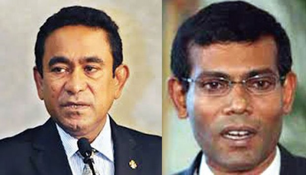 Abdulla Yameen and Mohamed Nasheed