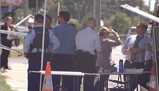 Australian police at the crime scene