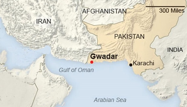 The attack took place about 80 kilometres (50 miles) from Gwadar.